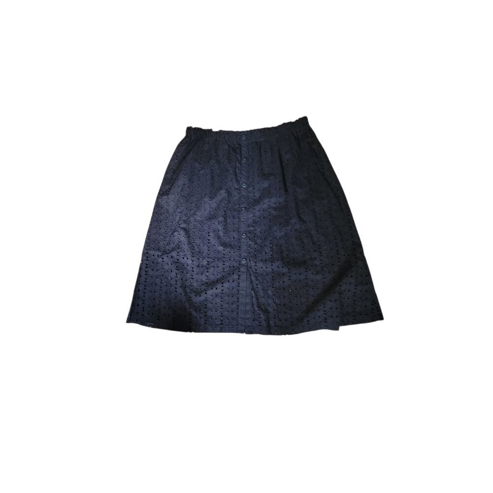 Mossimo Black A-Line Eyelet Skirt